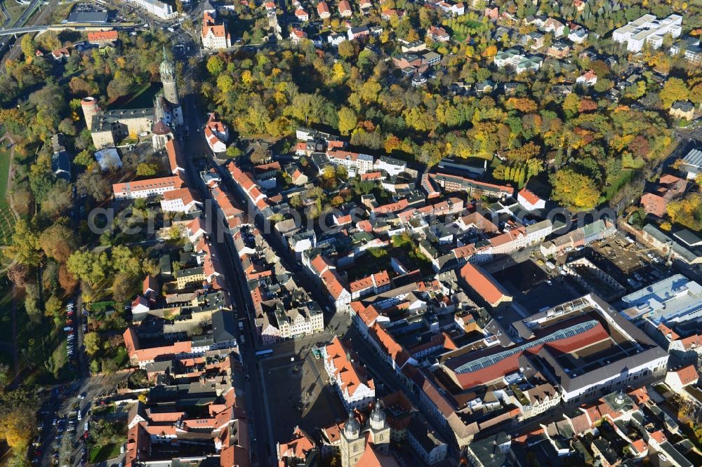 Lutherstadt Wittenberg from the bird's eye view: City view of Lutherstadt Wittenberg in Saxony-Anhalt