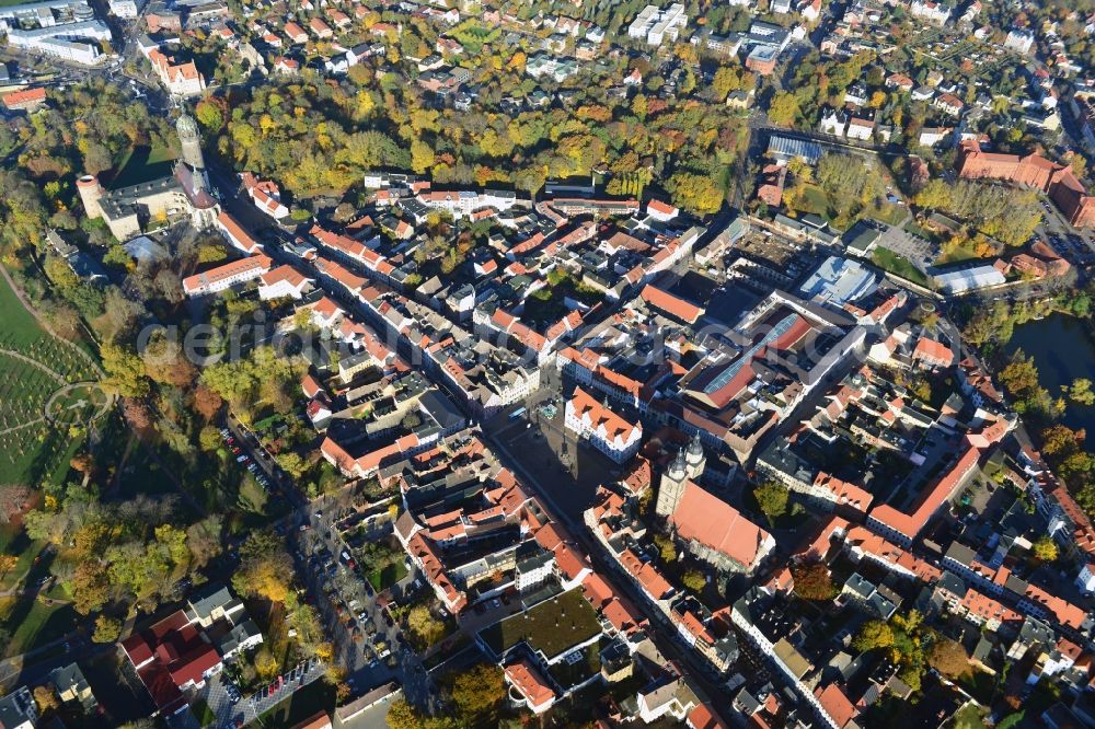 Aerial image Lutherstadt Wittenberg - City view of Lutherstadt Wittenberg in Saxony-Anhalt