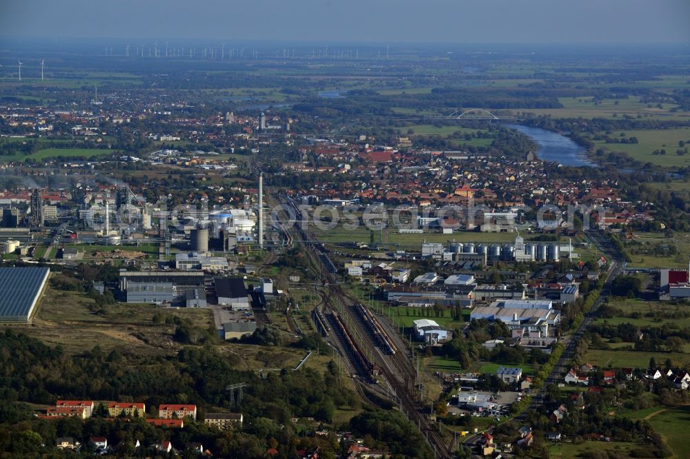 Lutherstadt Wittenberg from above - City view of Lutherstadt Wittenberg in the state Saxony-Anhalt