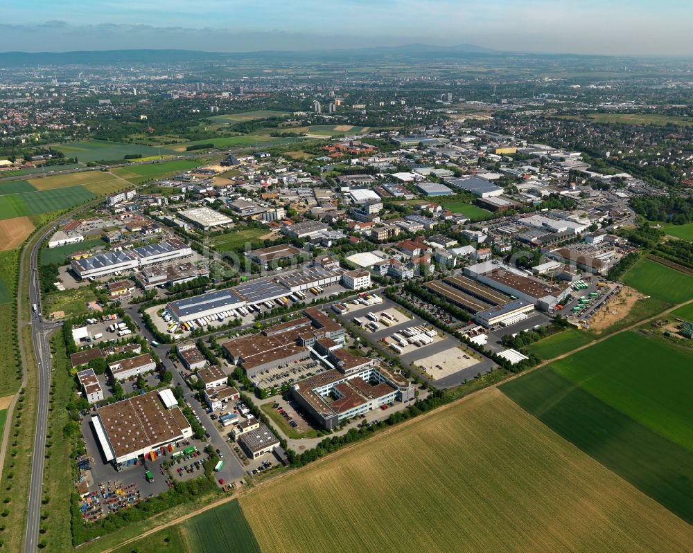 Aerial image Mainz Hechtsheim - Cityscape of Mainz, the district Hechtsheim, in Rhineland-Palatinate