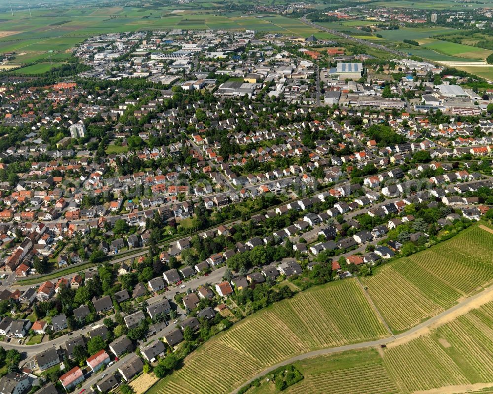 Mainz Hechtsheim from above - Cityscape of Mainz, the district Hechtsheim, in Rhineland-Palatinate