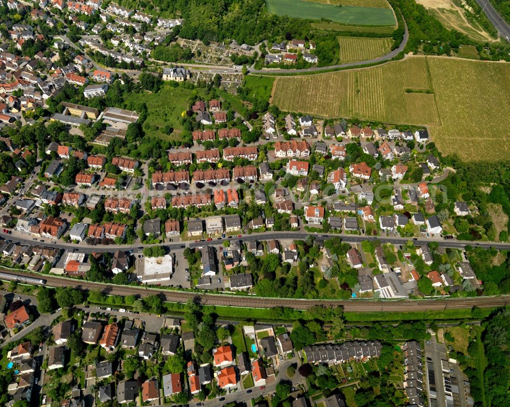 Mainz from the bird's eye view: Cityscape of Mainz, the district Laubenheim, in Rhineland-Palatinate