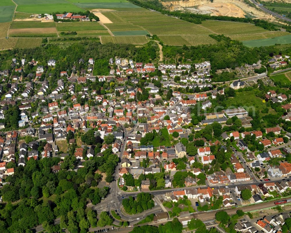 Aerial image Mainz - Cityscape of Mainz, the district Laubenheim, in Rhineland-Palatinate