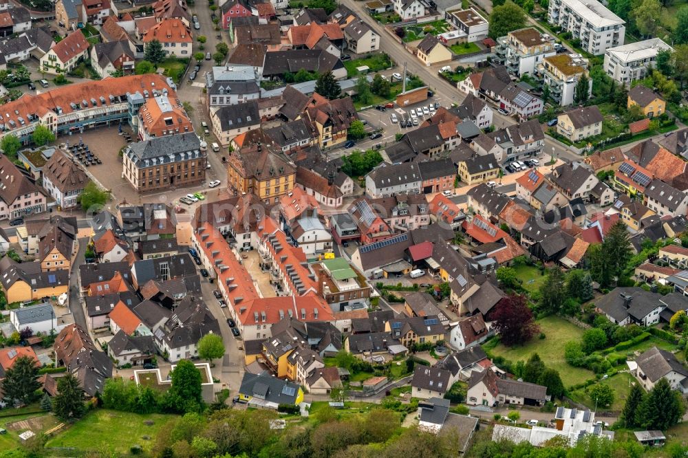 Aerial photograph Herbolzheim - City view of the city area of in Herbolzheim in the state Baden-Wurttemberg, Germany