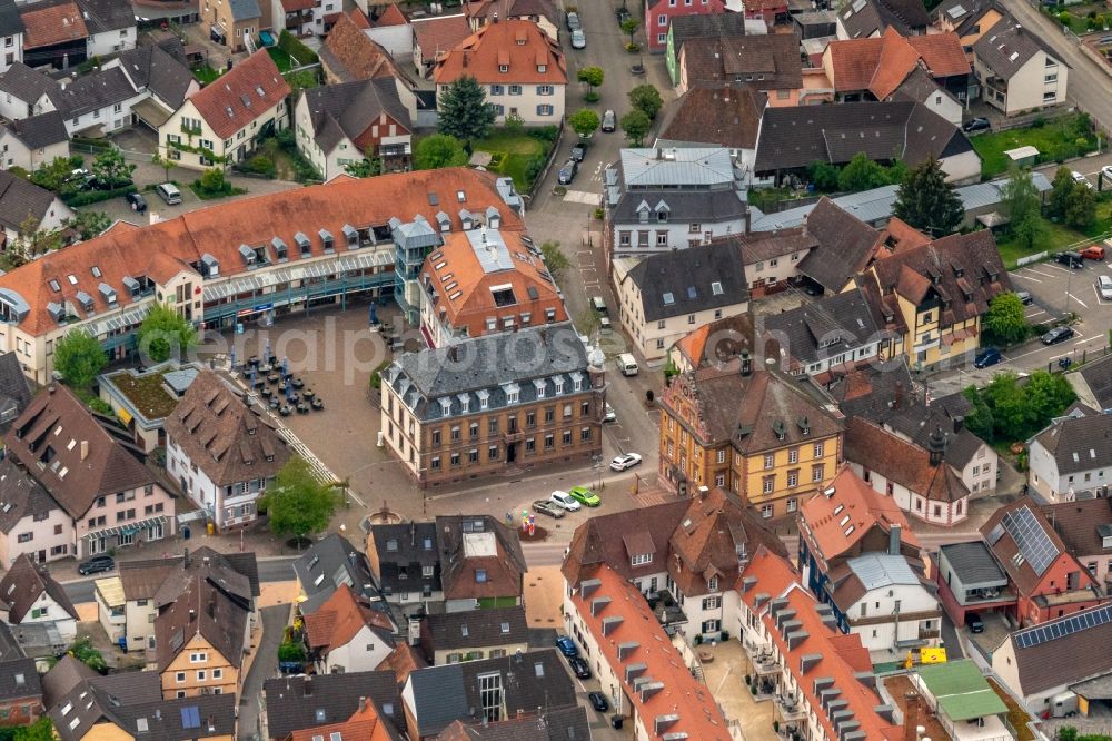 Aerial image Herbolzheim - City view of the city area of in Herbolzheim in the state Baden-Wurttemberg, Germany