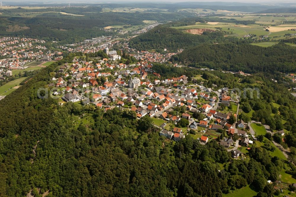 Aerial image Marsberg - City view of Marsberg in the state of North Rhine-Westphalia