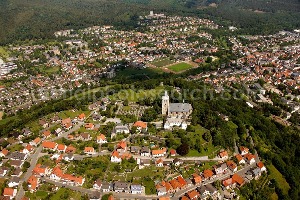 Aerial image Marsberg - City view of Marsberg in the state of North Rhine-Westphalia