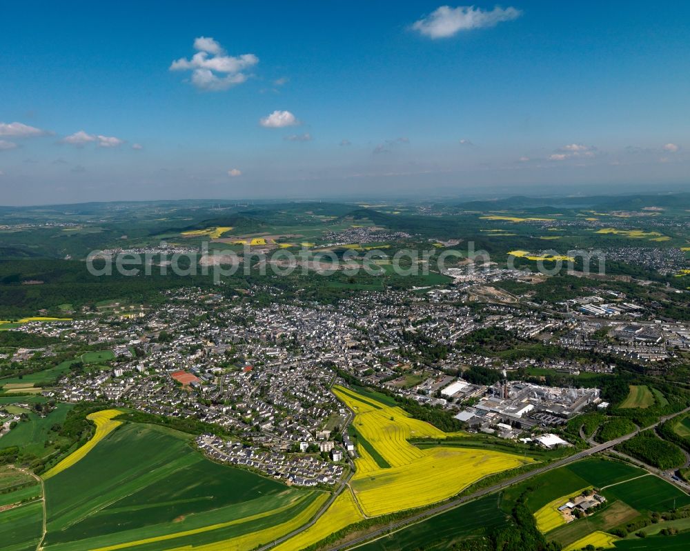 Mayen from the bird's eye view: City view from Mayen in the state Rhineland-Palatinate