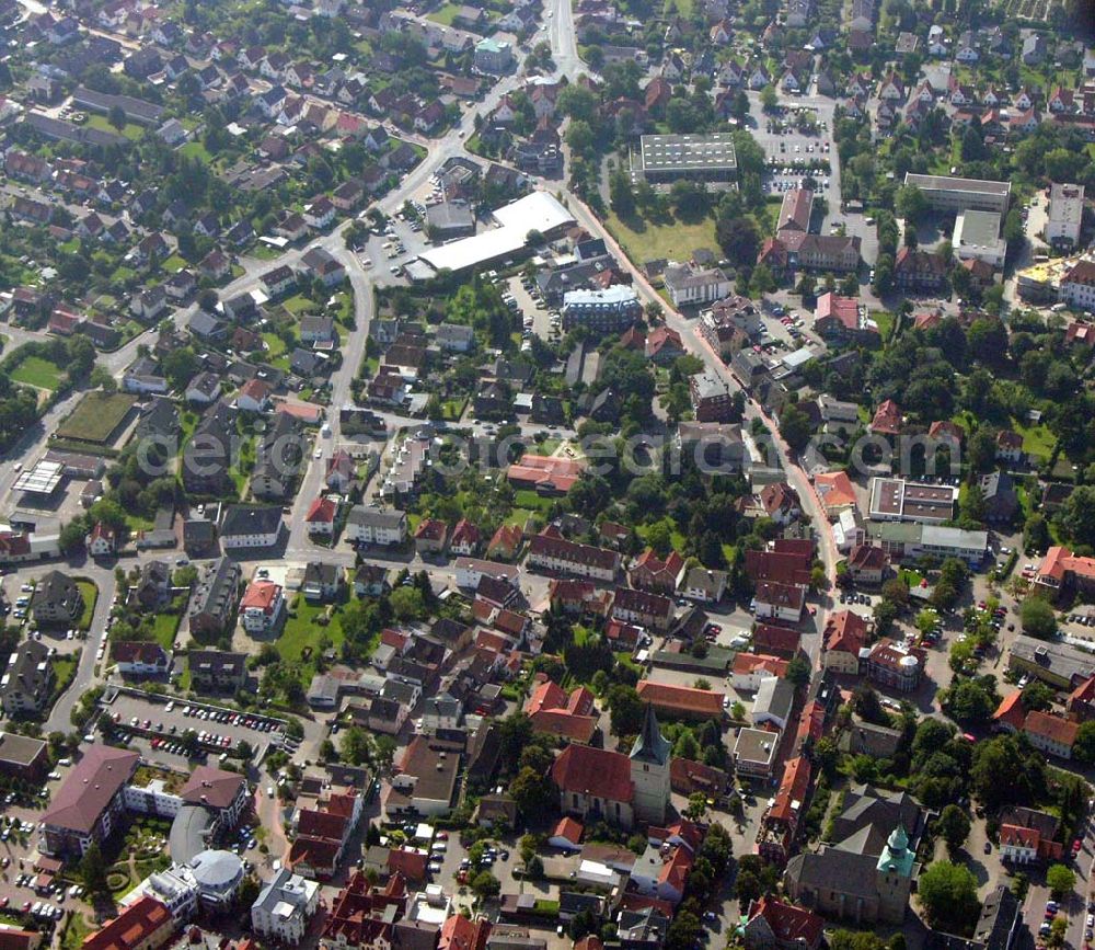 Aerial image Melle (Niedersachsen) - Die zentrale Lage im nordwestdeutschen Städtedreieck Osnabrück-Bielefeld-Münster macht Melle zu einem interessanten Wirtschaftsstandort.