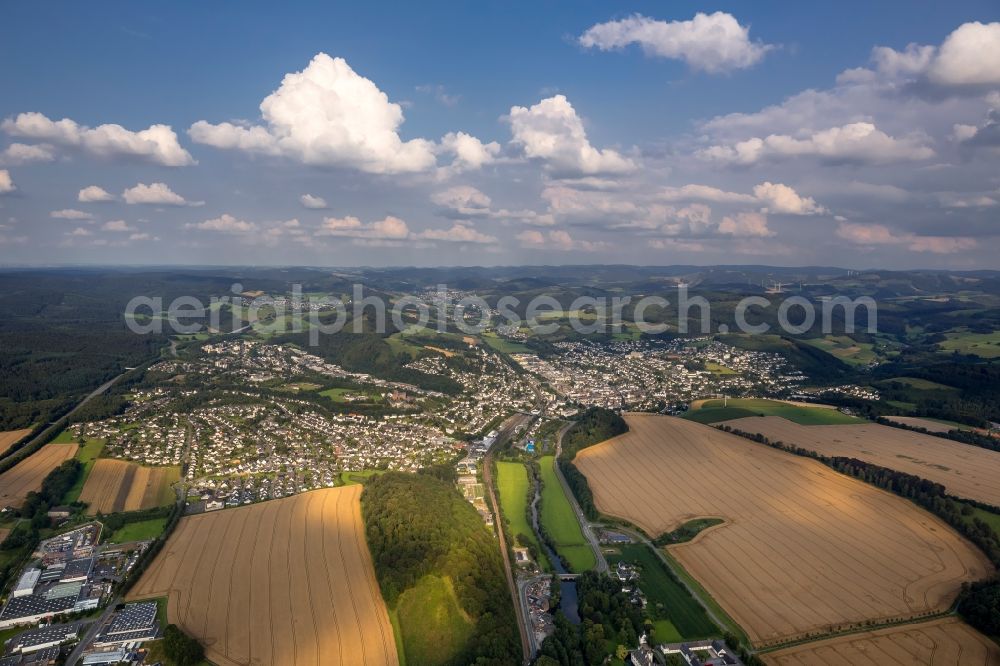 Aerial photograph Meschede - City view of Meschede in the state North Rhine-Westphalia