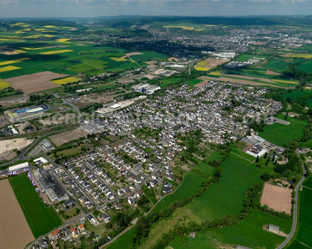 Miesenheim from above - Cityscape of Miesenheim in Rhineland-Palatinate