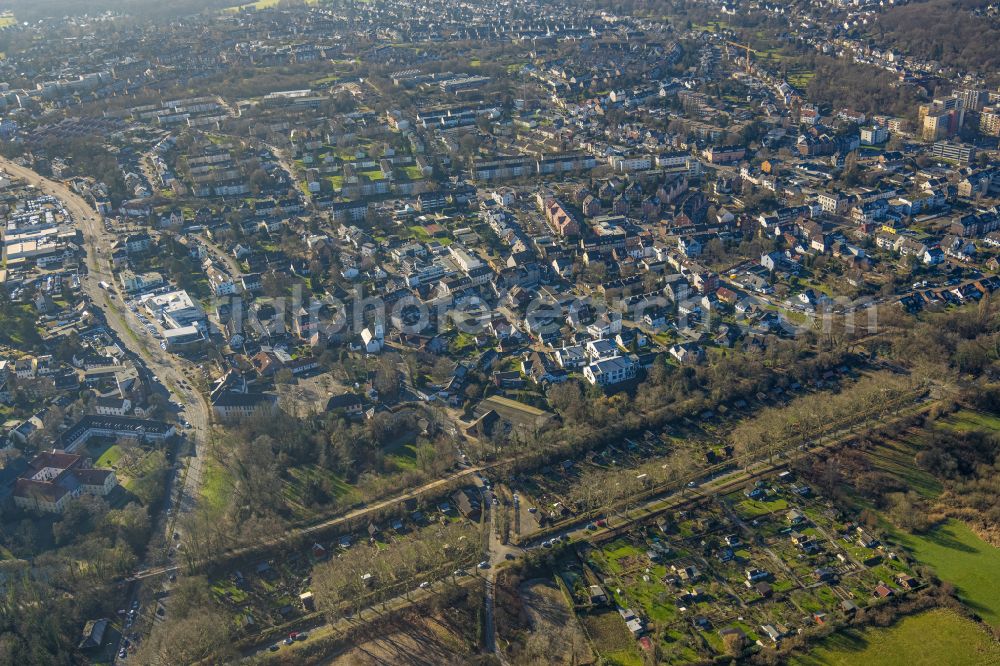 Aerial image Mülheim an der Ruhr - City view in the Saarn district in Muelheim an der Ruhr in the Ruhr area in the state of North Rhine-Westphalia, Germany