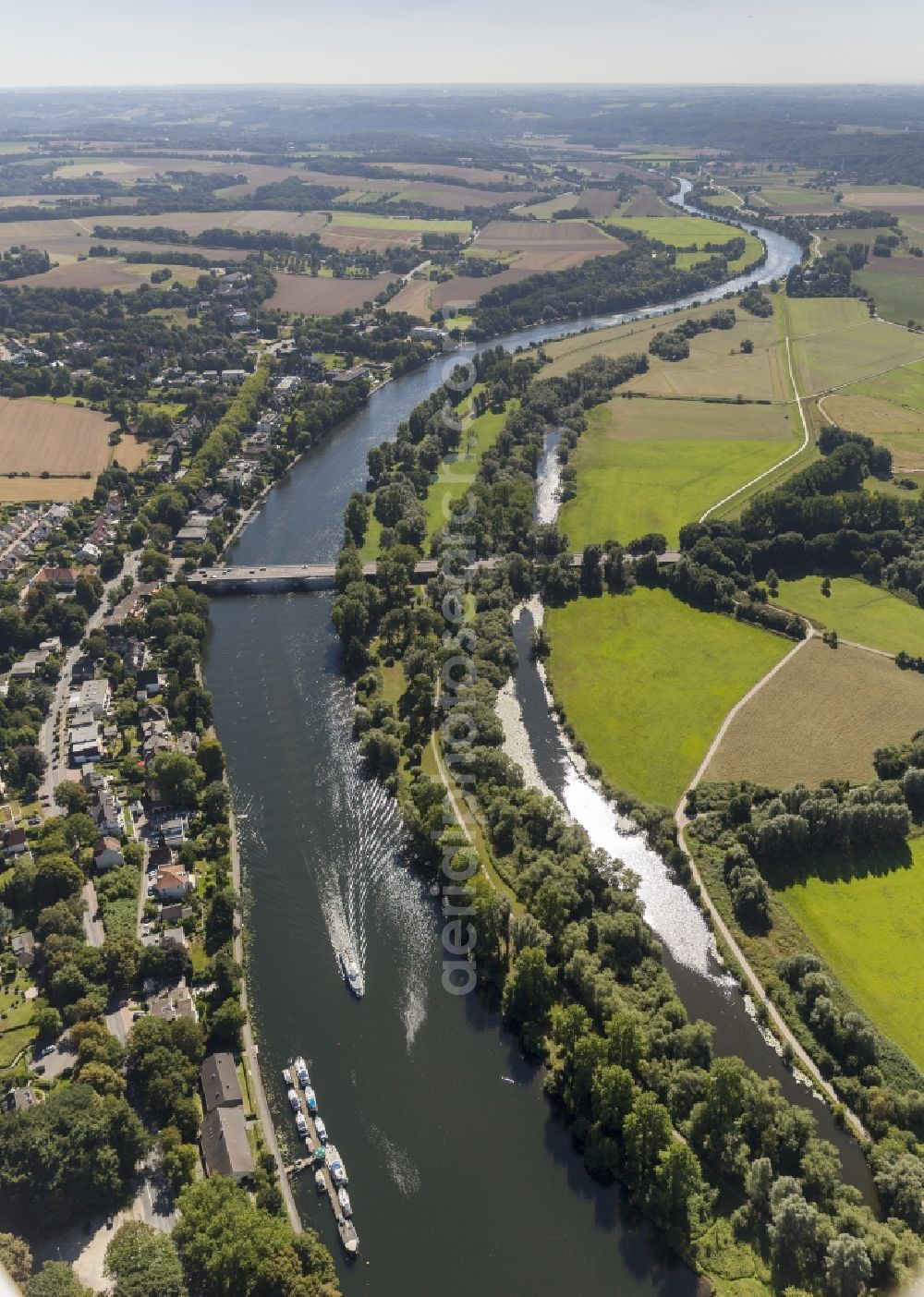 Mülheim an der Ruhr from above - Cityscape of Mülheim on the River Ruhr in North Rhine-Westphalia