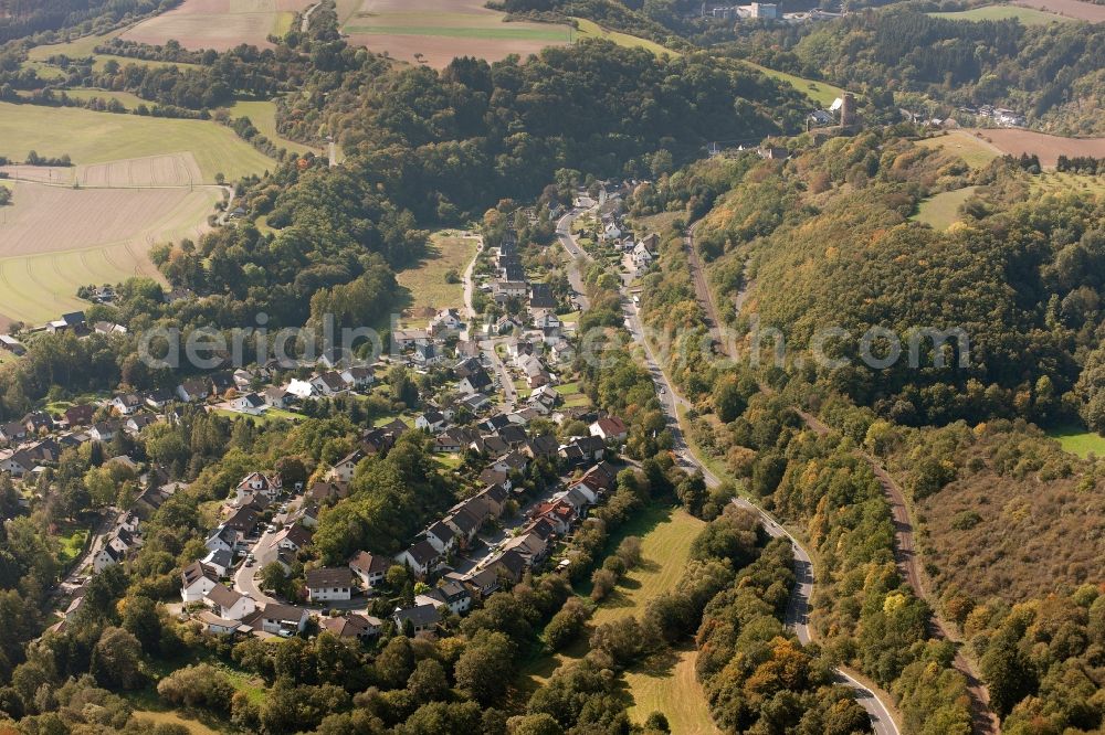 Monreal from above - City view of Monreal in the state of Rhineland-Palatinate