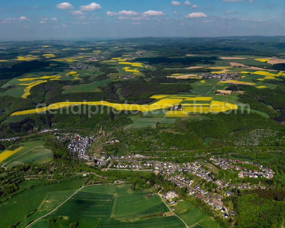 Aerial image Monreal - City view from Monreal in the state Rhineland-Palatinate