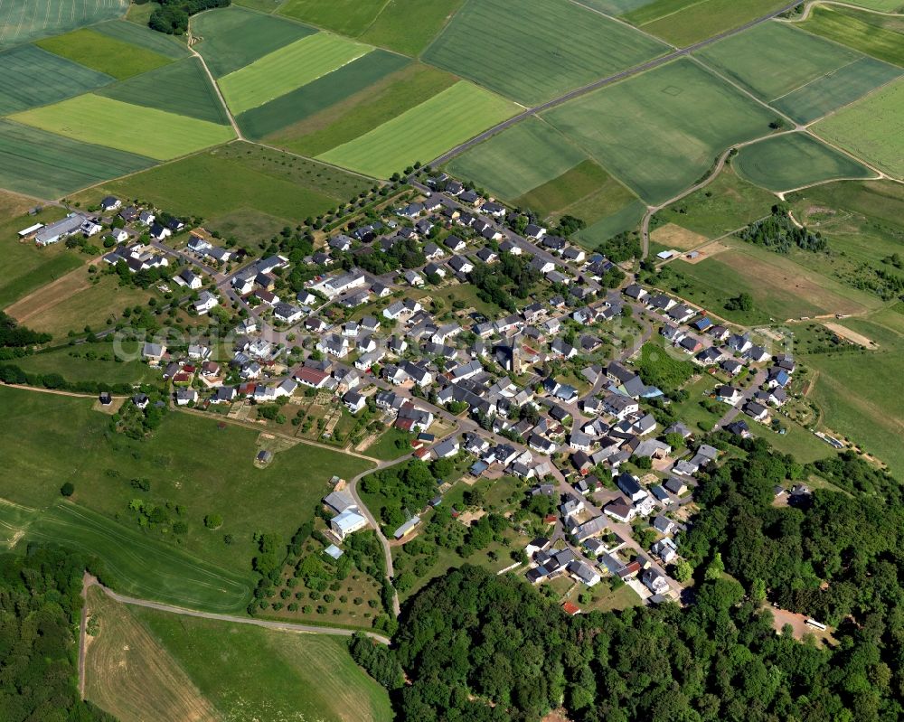 Aerial image Morshausen - City view from Morshausen in the state Rhineland-Palatinate