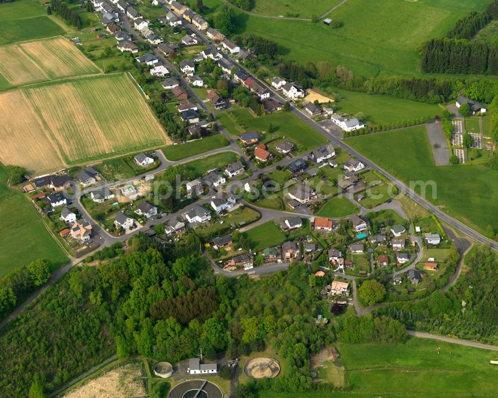 Mudenbach from above - City view from Mudenbach in the state Rhineland-Palatinate