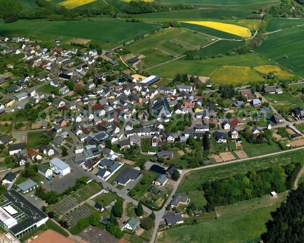 Nachtsheim from above - City view from Nachtsheim in the state Rhineland-Palatinate