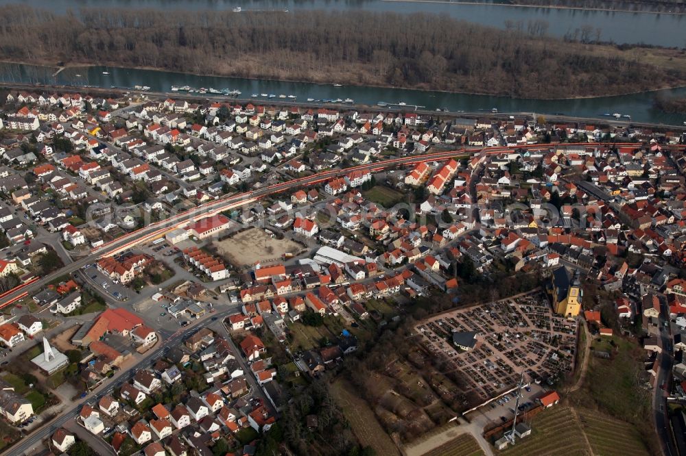 Aerial image Nackenheim - Cityview of Nackenheim in the state of Rhineland-Palatinate