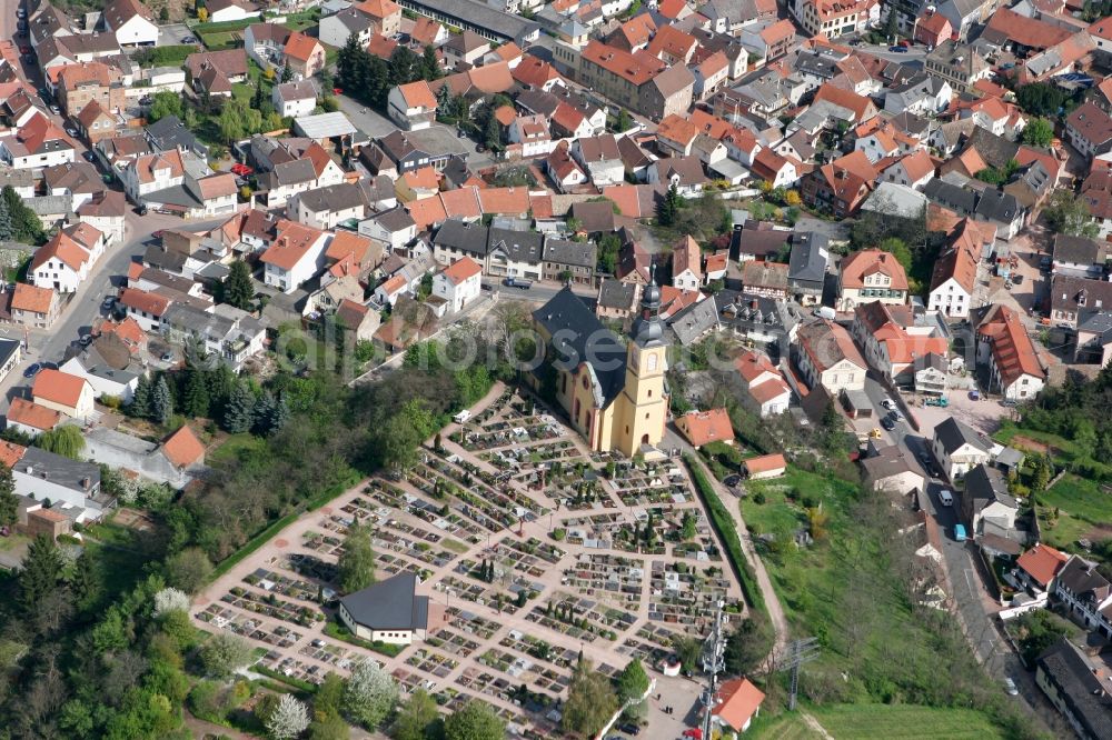 Aerial photograph Nackenheim - Cityview of the Nackenheim in the state of Rhineland-Palatinate