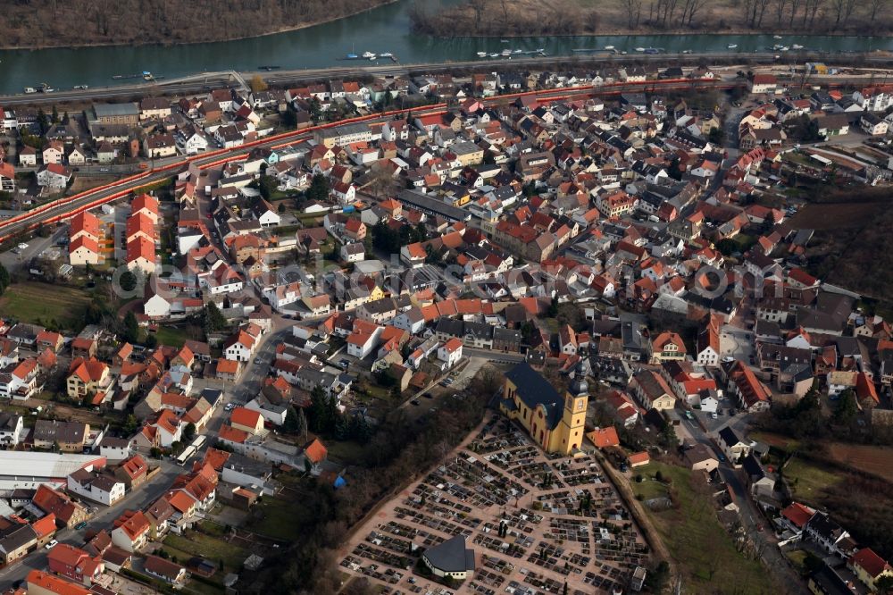 Aerial photograph Nackenheim - Cityview of Nackenheim in the state of Rhineland-Palatinate