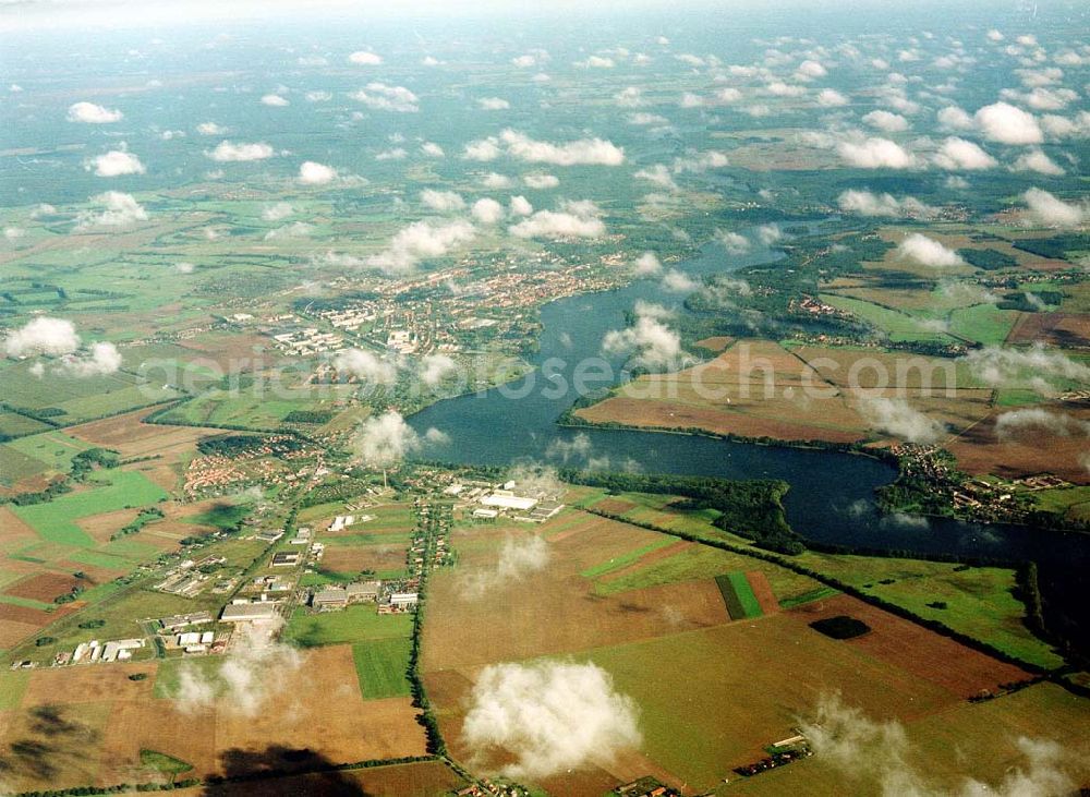 Aerial image Neuruppin / Brandenburg - Stadtansicht von Neuruppin in Brandenburg.