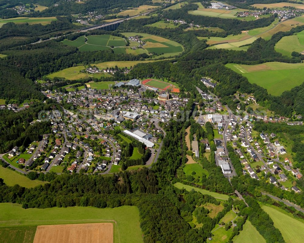 Aerial image Neustadt (Wied) - City view from Neustadt (Wied) in the state Rhineland-Palatinate