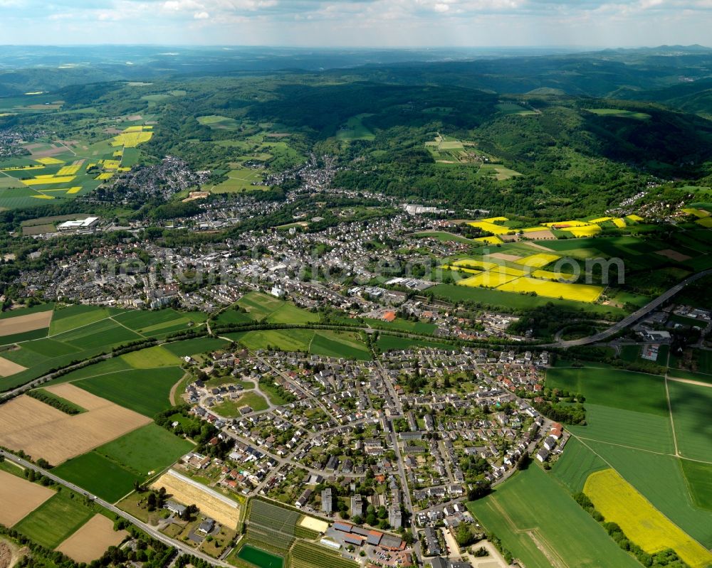 Neuwied, Torney from the bird's eye view: City view from Neuwied, Torney in the state Rhineland-Palatinate