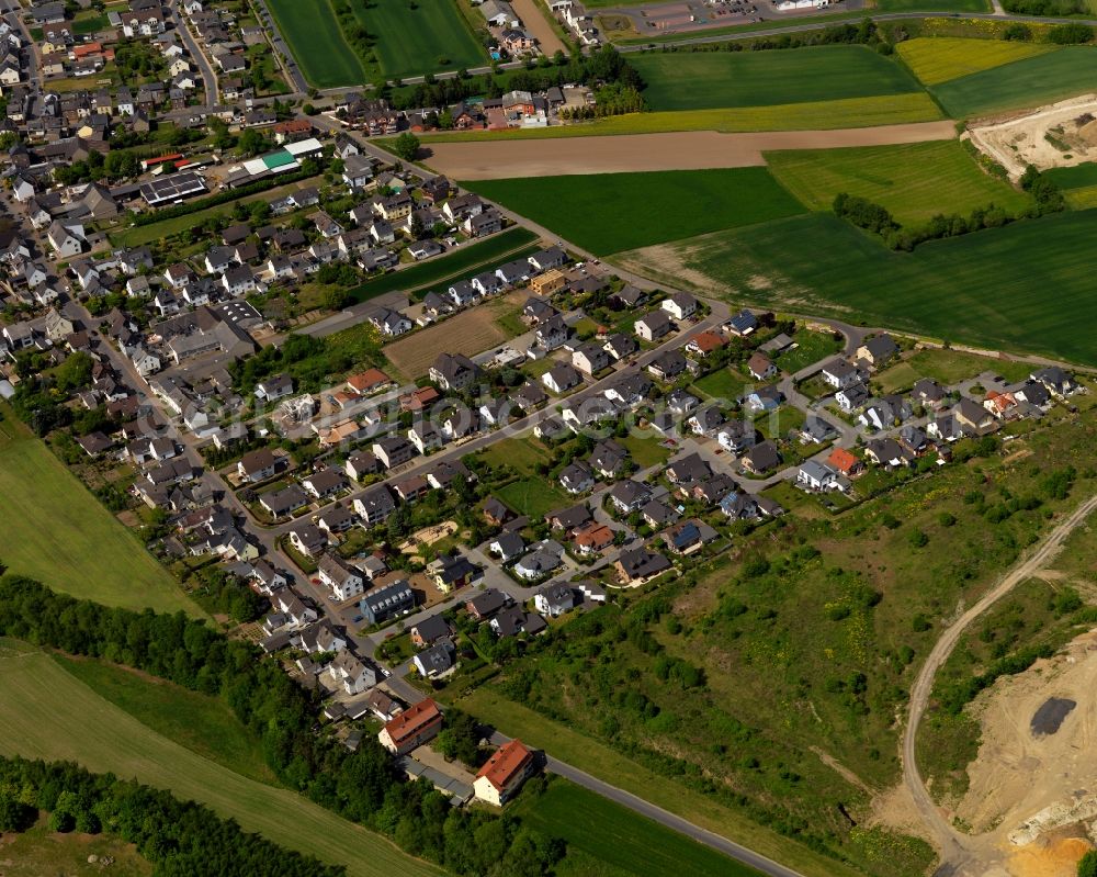 Aerial image Nickenich - City view from Nickenich in the state Rhineland-Palatinate