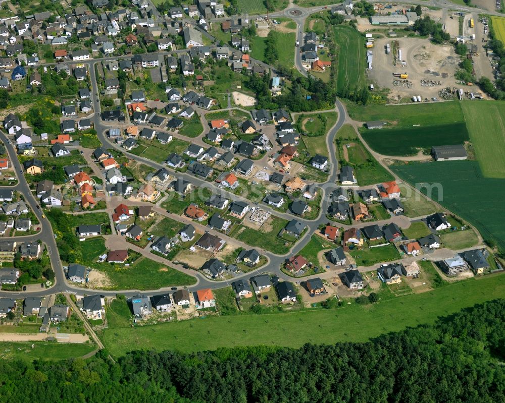 Nickenich from above - City view from Nickenich in the state Rhineland-Palatinate