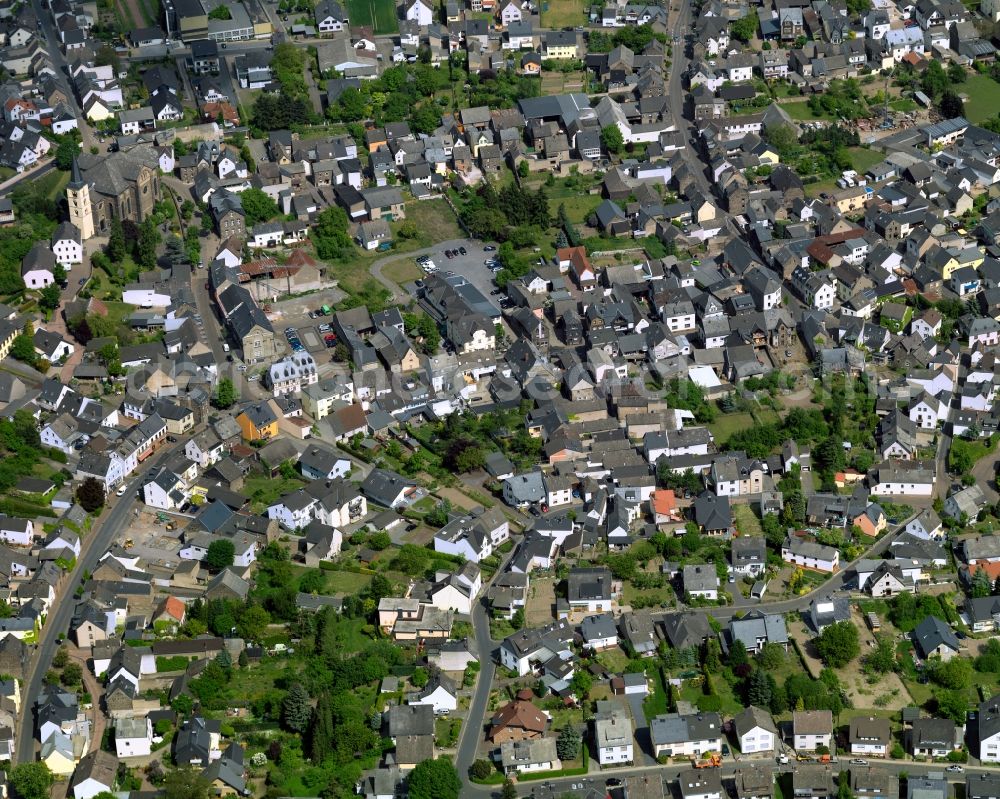 Nickenich from the bird's eye view: City view from Nickenich in the state Rhineland-Palatinate