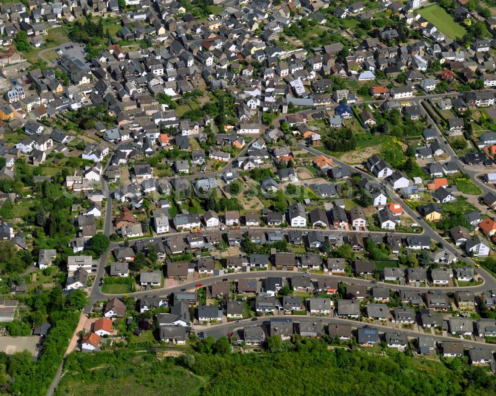 Aerial image Nickenich - City view from Nickenich in the state Rhineland-Palatinate