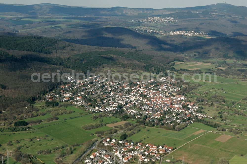 Niederhausen from above - Cityview of Niederhausen in the state of Rhineland-Palatinate