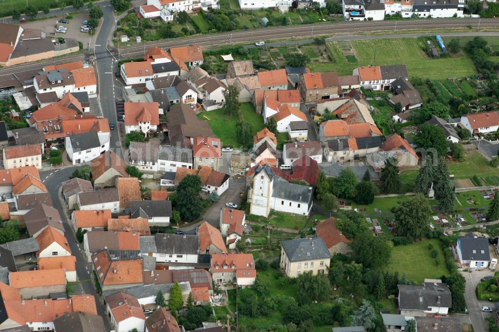 Niederhausen from the bird's eye view: Cityview of Niederhausen in the state of Rhineland-Palatinate