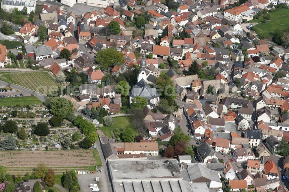 Aerial photograph Nierstein - Cityview of Nierstein in the state of Rhineland-Palatinate