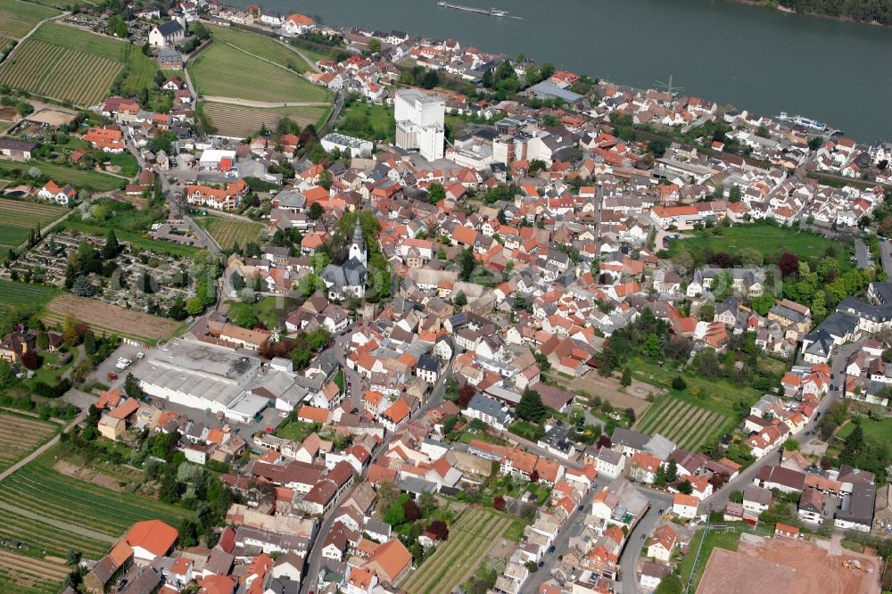 Nierstein from the bird's eye view: Cityview of Nierstein in the state of Rhineland-Palatinate