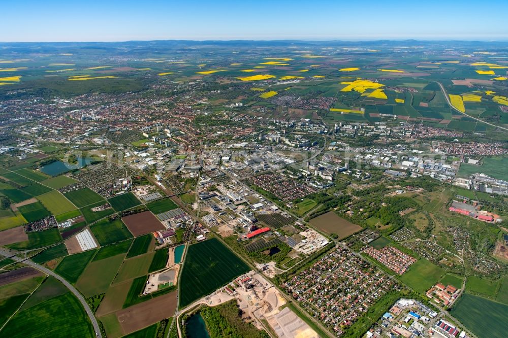 Aerial photograph Erfurt - City view of the urban area of a??a??the northern parts of Erfurt in the state Thuringia, Germany