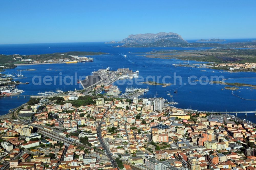 Aerial photograph Olbia - City view of Olbia in the province Olbia-Tempio on the Italian island Sardinia