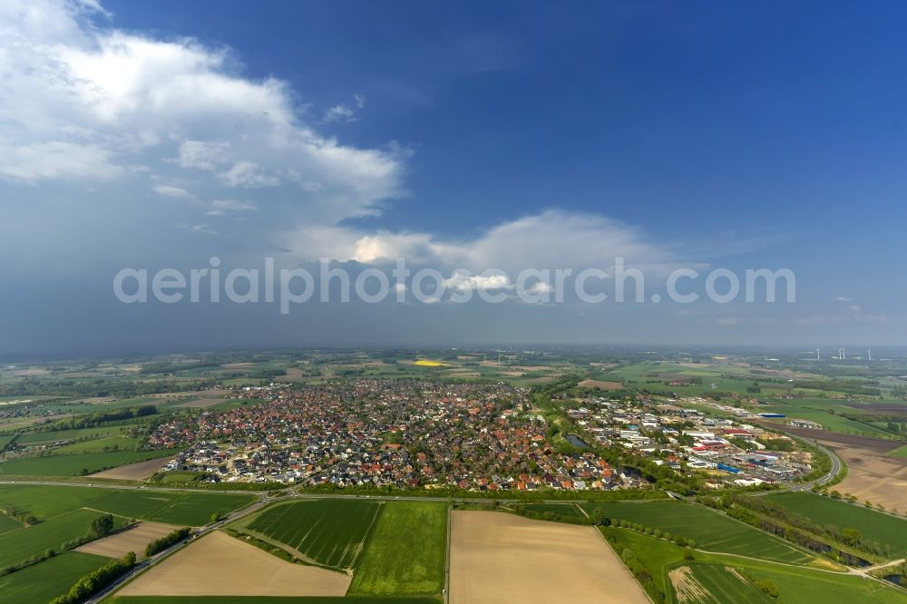 Olfen from above - Cityscape of Olfen in the state of North Rhine-Westphalia