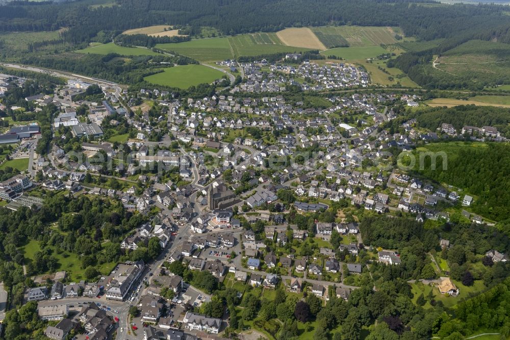 Aerial photograph Olsberg - Cityscape of Olsberg in the Sauerland region of North Rhine-Westphalia