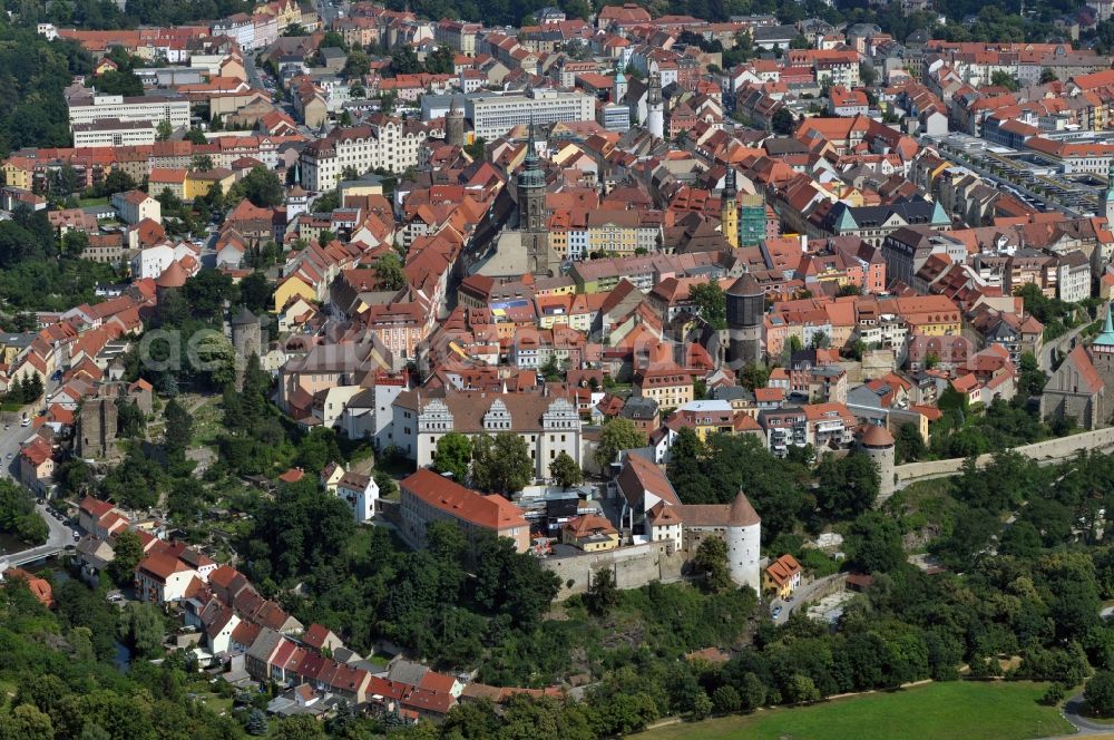 Bautzen from the bird's eye view: The Ortenburg in the historic district of the city Bautzen in saxony