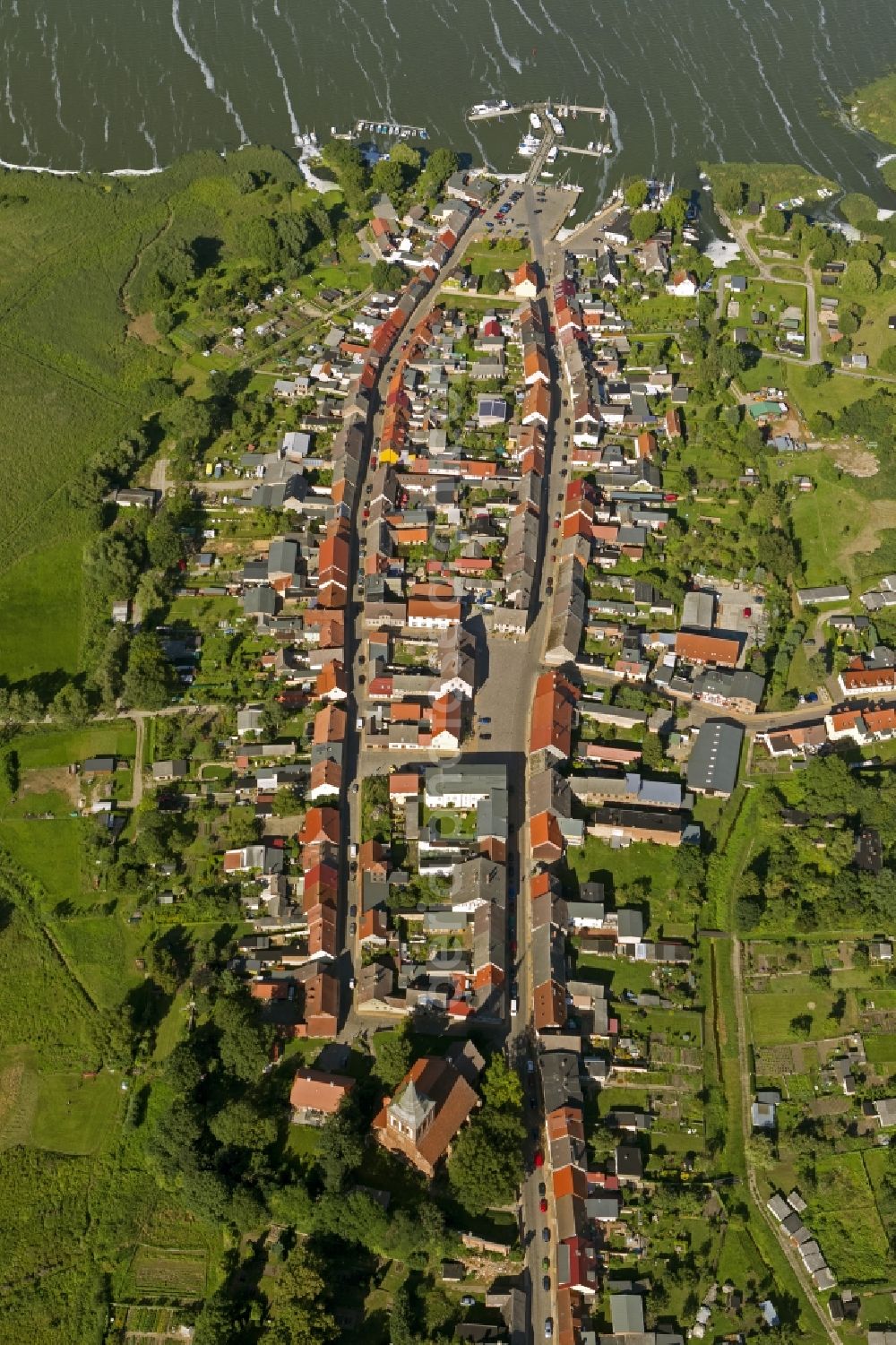 Aerial image Lassan - Cityscape Lassan the town in Mecklenburg-Western Pomerania