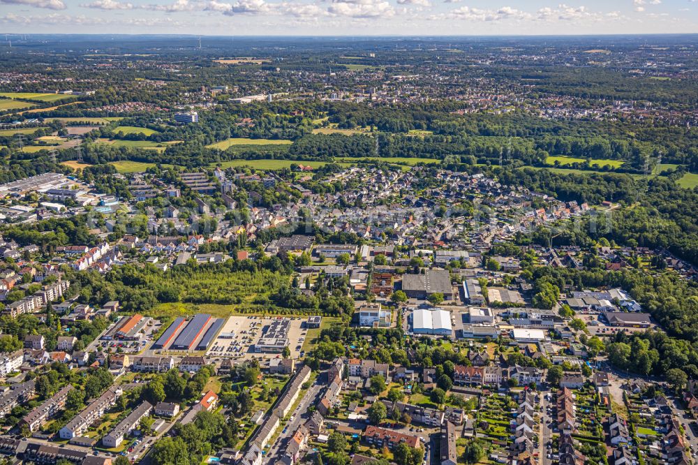 Aerial photograph Gelsenkirchen - City view in the urban area in the district Resse in Gelsenkirchen in the Ruhr area in the state North Rhine-Westphalia, Germany