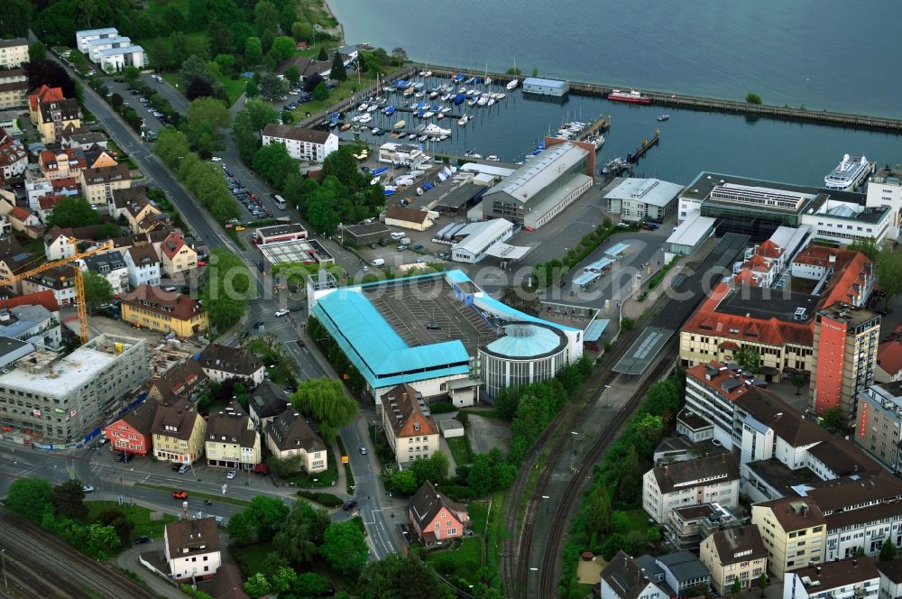 Aerial photograph Friedrichshafen - Cityscape from the center of Friedrichshafen on the shores of Lake Bodensee in Baden-Wuerttemberg