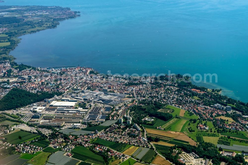 Friedrichshafen from above - City view from the center of Friedrichshafen in Baden-Wuerttemberg