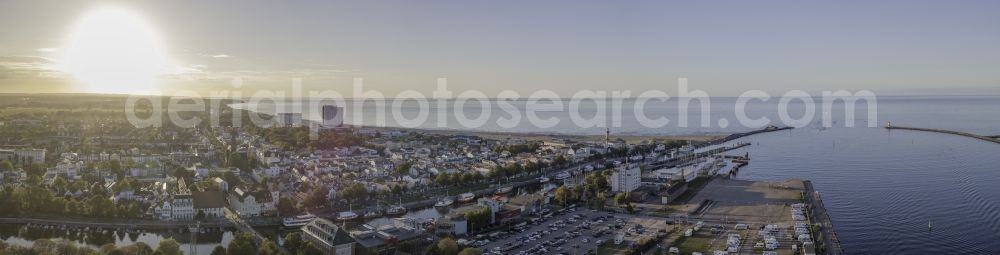 Rostock from above - District on the Baltic coast in the city in the district Warnemuende in Rostock in the state Mecklenburg - Western Pomerania, Germany