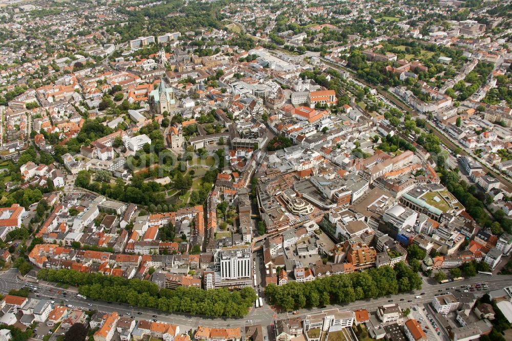 Paderborn from above - City view of Paderborn in the state of North Rhine-Westphalia