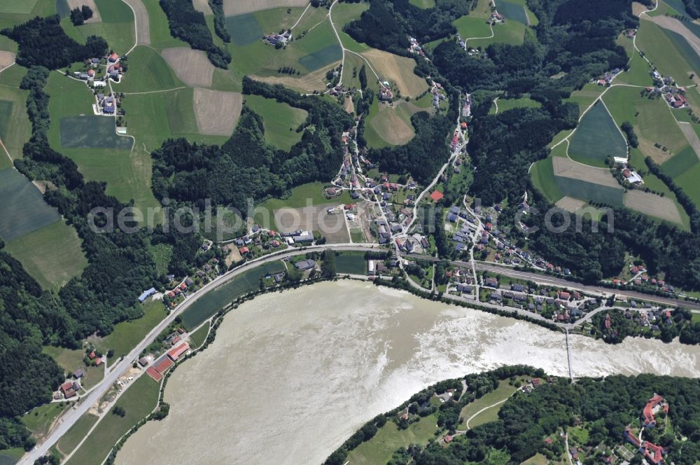 Aerial photograph Passau - City view of Passau on the banks of the Donau river in Bavaria