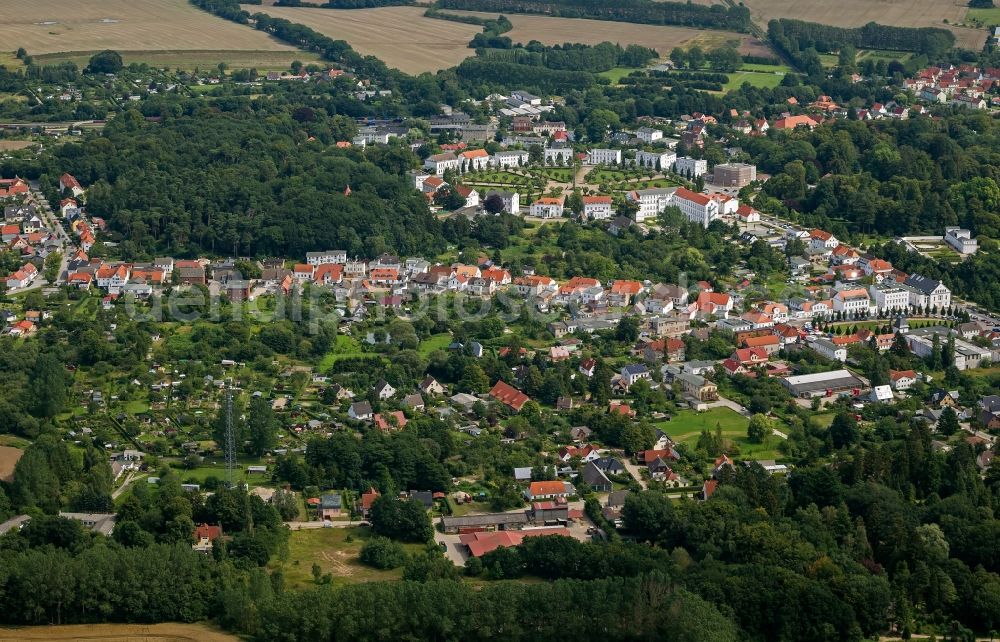 Aerial photograph Putbus - City view of Putbus on the island Ruegen in Mecklenburg-West Pomerania