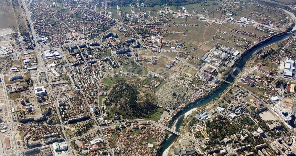 Aerial photograph Podgorica - Cityscape of Podgorica, formerly Titograd, now the capital of Montenegro